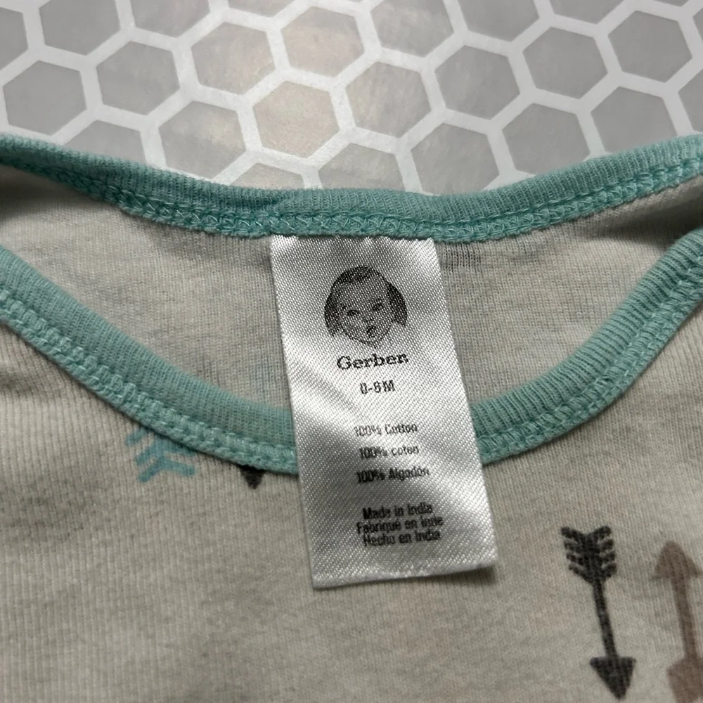Gerber Set of 3 Sleep Sacks w Open Bottom Size 0-6 Months